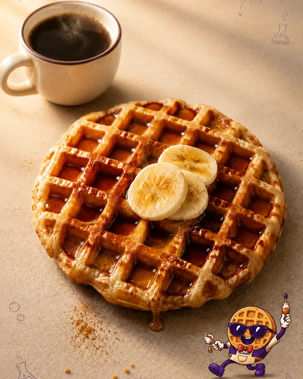 Waffles de Banano sin gluten